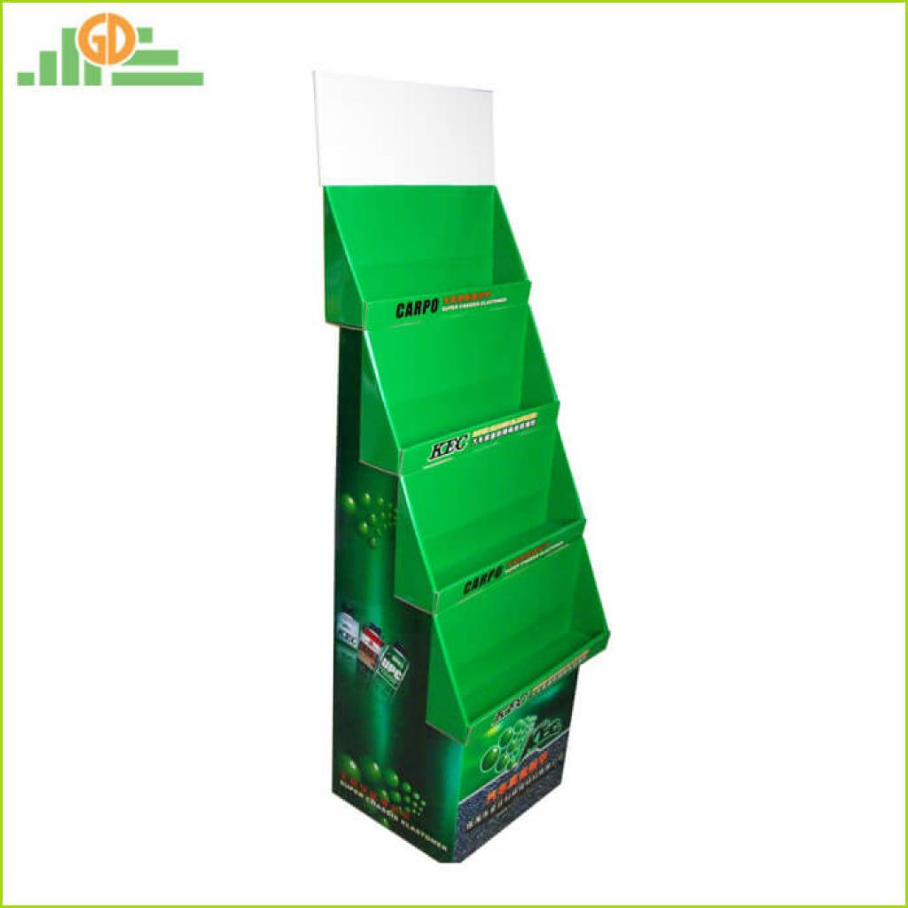 POP Portable Cardboard Flooring Display for magazines