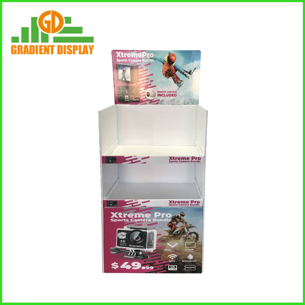 Customized floor cardboard display stand for Sports Products