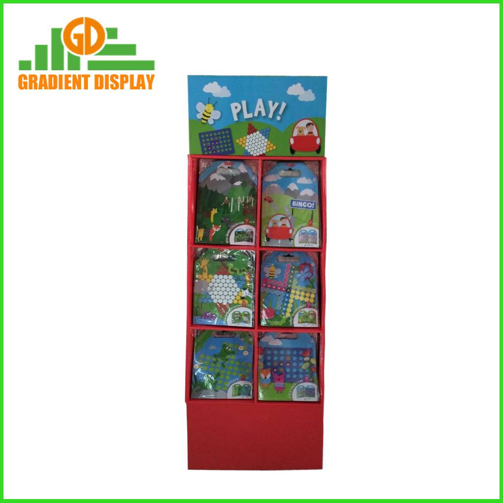 Custom Pop Up Cardboard Display Racks Floor Pop Up Stand for Toys in Supermarket