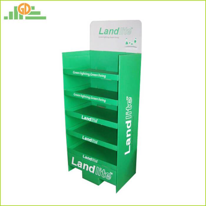 Customized Printed 4-Shelf Cardboard Floor Display